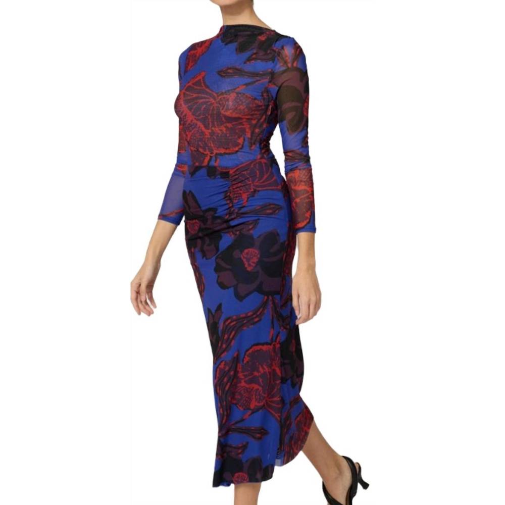 CLEOBELLA katya ankle maxi dress in la rouge print